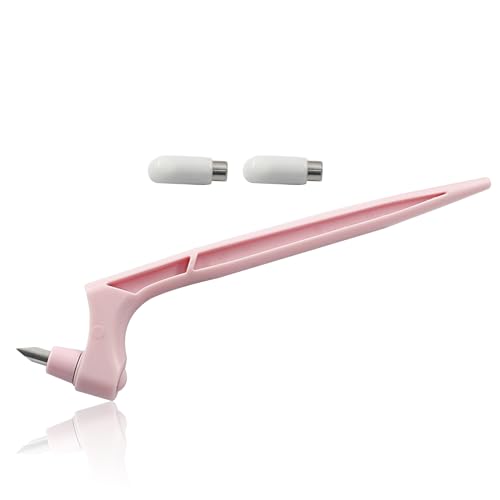 Craft Cutting Tools Pen, Craft Cutting Knives with 3 different 360 Degree Rotating Blades Stainless Steel Cutter Pen for Stencils Scrapbooks DIY Crafts (Pink) - color: Pink