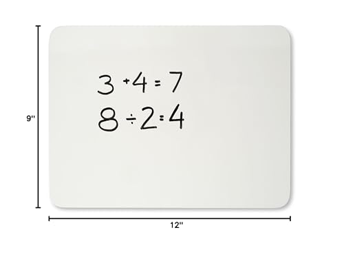 Charles Leonard Dry Erase Board, Two Sided, Lined/Plain, 9" x 12" (35120) - color: Plain & Lined, size: 9"W x 12"H, style: 2-Sided Masonite Board