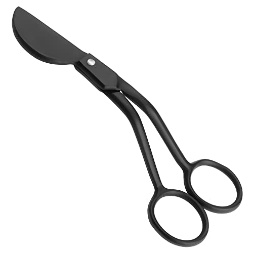 Applique Pelican Duckbill Blade 5.8 Inch - Double Bent Curved Offset Handle Scissors with Pouch Sleeve for Embroidery, Fabric, Thread, Knitting, Sewing, Arts & Craft (Black) - style: Black