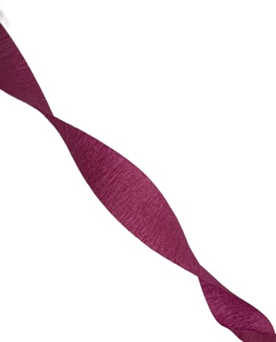 Maroon Plum Crepe Paper Streamers, 2 Rolls Made in USA