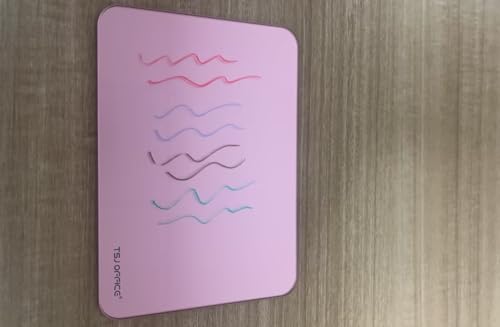 TSJ OFFICE Small Desktop Whiteboard - Glass Dry Erase Board 8 X 6 Inches Tabletop Easel Whiteboard with Stand, Desk Board Buddy for Artist, Teacher and Student - Pink & Gold - color: 8 X 6 Inches - Pink & Gold