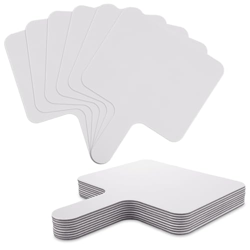 Acrux7 25 Pack Dry Erase Paddles 10" x 8" Handheld Whiteboard Paddles, Double Sided White Board Auction Paddle, Small Dry Erase Answer Paddles for Classroom, Teaching, Auction, Office, Meeting, Party