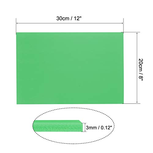 uxcell PVC Foam Sheet 3mm (1/8 inch)-8" x 12" Green for Signage, Displays, Digital Screen Printing - color: Green, size: 300mm x 200mm x 3mm
