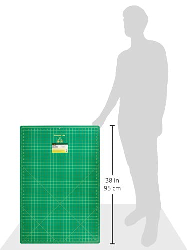 Dritz Omnigrid Gridded Mat, 24" x 36", Green,Grey