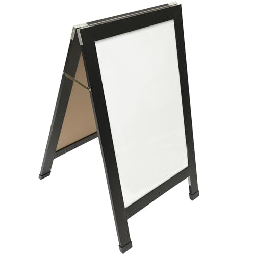 Excello Global Products 40" x 22" Indestructible A-Frame Whiteboard - Black - color: Black