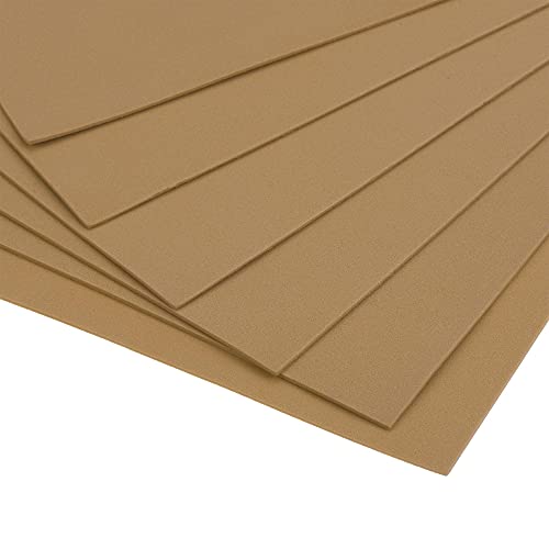 uxcell Light Brown EVA Foam Sheets 11 x 8 inch 1.7mm Thickness for Crafts DIY Projects, 12 Pcs - color: Light Brown