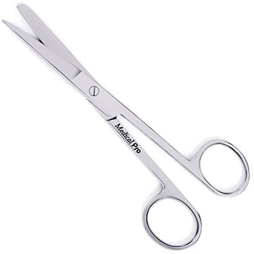 5.5” Surgical Shears – Stainless Steel Sharp/Blunt Tip with Tension Control & Comfort Grip – Multi-Purpose Operating Scissors, Medical Tool for Clinical, First Aid & Home Use – MP-0366 (1 Pc)