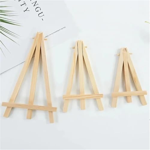 10pcs Wood Mini Easel Frame Desktop Triangle Display Stand Wedding Table Card Stand Holder(9x16cm) - color: 9x16cm