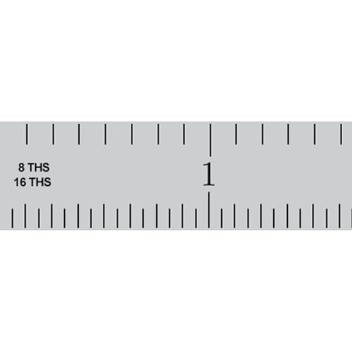 PEC Tools Steel Rule, 12 Inch, Flexible, 4R (1/8",1/16",1/32",1/64") Satin Chrome Finish, Made in USA - color: Carbon Steel-Flexible, size: 12"