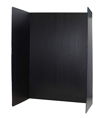 Flipside Products 36” x 48” Reusable Plastic Project Boards for Presentations, Science Fair, School Projects, Event Displays and Trifold Picture Board - Black - 10 Pack - color: Black, size: 10 Pack