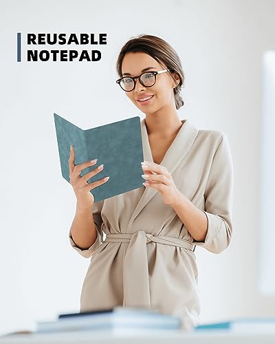 Mehaving Portable Small White Board Dry Erase Board, Reusable 9.5 * 6.6in Notebook Memo, Office Home Supplies Desk Accessories MH760 (Black) - color: Black
