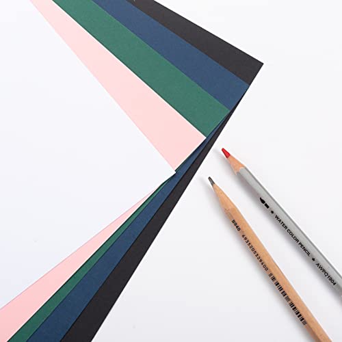 30 Sheets Cardstock Paper 8 1/2 x 11 Inches, Black | For Crafts and Invitations - color: Black