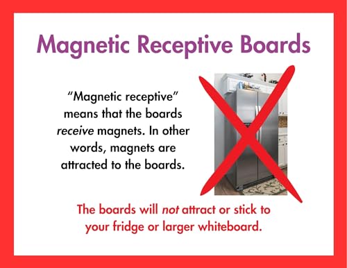 Dowling Magnets Magnetic Dry-Erase Boards – Double-Sided Ruled/Blank – 12" Long x 8.75" Wide – Pack of 5. (735206), White - size: 12 inches x 8.75 inches