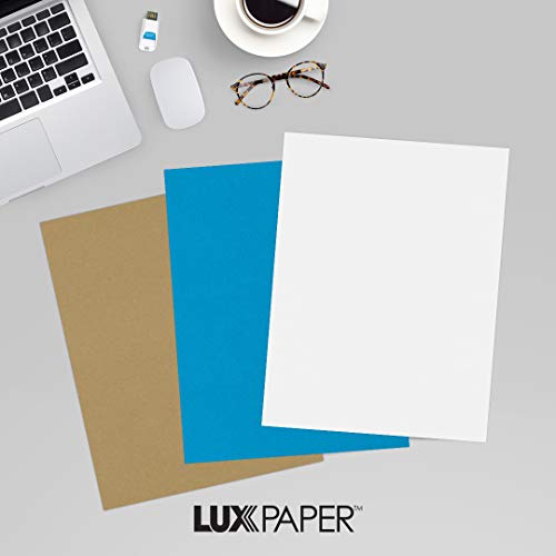 LUXPaper 8.5" x 11" Cardstock | Letter Size | White | 100lb. Cover | 50 Qty - color: White - 100lb.