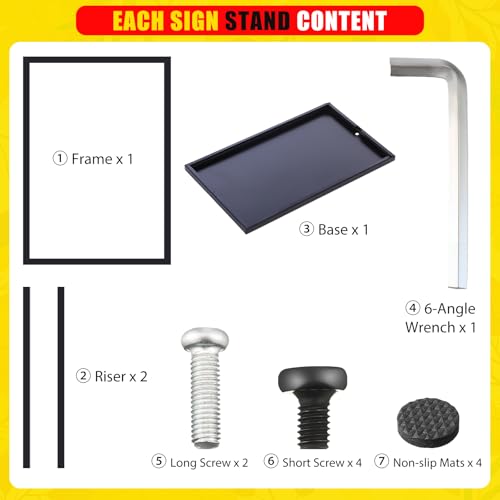 Blulu 2 Pack Poster Stands for Display 24x32in Heavy Duty Sign Stand Slide-in Banner Sign Holder up to 9.47 Lbs Double Side Poster Holder with Non-slip Mats for Business Store Display