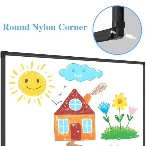 Lockways 36" x 24" Magnetic Whiteboard,Black Aluminum Frame Dry Erase Board for Wall Mount, Office, Classroom, Home, School - size: 36"W x 24"H