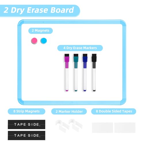 VUSIGN Small White Board Dry Erase, Blue - color: G-blue