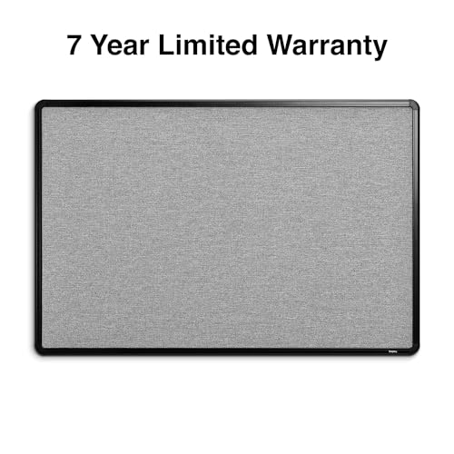Staples Fabric Bulletin Board with Black Frame, 3' x 2' Wall Mounted Fabric Message Board for Home Office and Classroom - size: 24" x 36", style: Black Frame