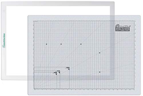 Cutterpillar Glow Ultra LED Light Board — LED Light Board & Cutting Mat — 26"×19" Thin Craft & Quilting Pad —Adjustable Brightness, Magnetic Work Surface & Self-Healing Cutting Mat Included - style: Glow ultra