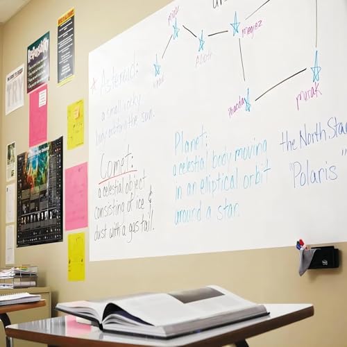 Magnetic Whiteboard Contact Paper, 18" x 24" Stick on Magnetic Dry Erase White Board Sticker for Wall, Easy to Write for Drawing, School, Office, Kitchen Fridge - size: 17.7" x 24.3"