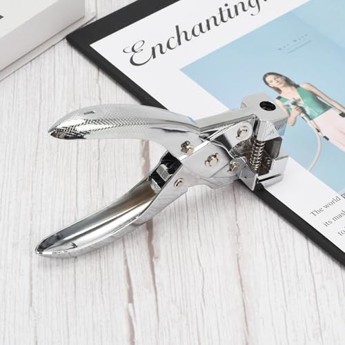 T-Slot Hole Punch Heavy Duty - Handheld Punch for ID Cards, Plastic, Cardstock, Cardboard & PVC - Sharp Visible Blade Edge, Durable Zinc Alloy Construction, Easy Spring Action for Fast, Clean Holes - style: T-Slot