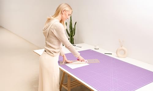 Elan Cutting Mat 36x60 Pink & Purple, Extra Large Self Healing Cutting Mat 36 x 60 Inch, 5-Ply Craft Board Pink, Hobby Board for Sewing and Quilting