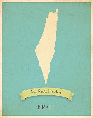 Children Inspire Design Kid's Wall Map, My Roots Israel Personalized Wall Map 05x07 Inch Print, Kid's Israel Map Wall Art, Wall Art Print, Nursery Decor, Nursery Wall Art - size: 05x07