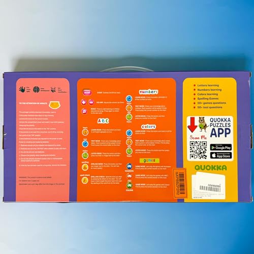 QUOKKA Alphabet Poster Educational Toy for 3-4 Year Old – ABC Learning Wall Chart for Toddlers – Interactive Speech Therapy Game for Kids 5-6-7 yo – Talking for Girl & Boy - style: ABC Pink