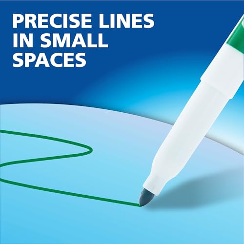 EXPO Dry Erase Markers, Low Odor Ink, Black, Fine Tip, 12 Count - Whiteboard, Calendar, Organization, Essential Supplies for Office, School, Classroom, Teachers