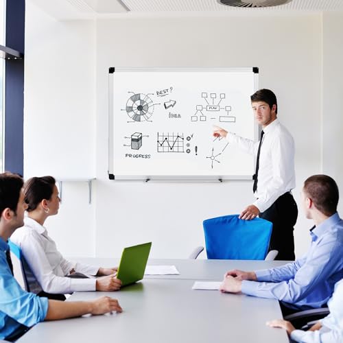 Amazon Basics Magnetic Dry Erase Whiteboard, 36 x 48-inch, Aluminum Frame, Silver/White, Easy to Install - color: Silver/White, size: 36 x 48-inch