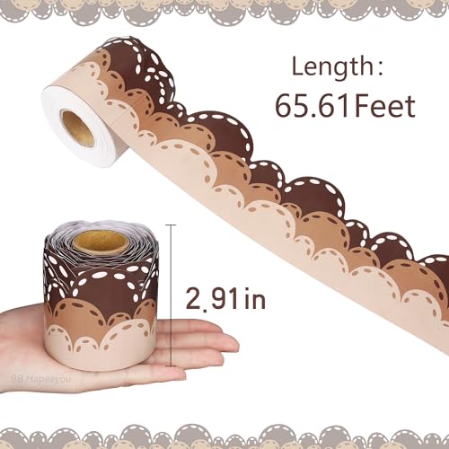 Brown Bulletin Board Border 65.6ft Classroom Blackboard Decoration for School/Office/Party