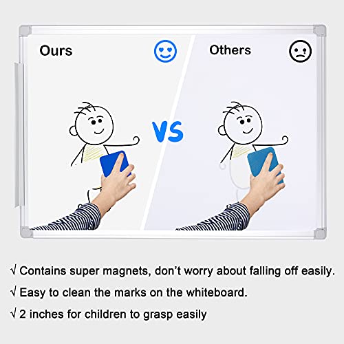 Dry Erase Erasers, 48 Pack Magnetic Whiteboard Dry Eraser Chalkboard Cleaner Board Wiper for Kids, Student, Classroom, Teacher Supplies, Home and Office (4-Color, 2 x 2 x 0.79 Inch) - color: Square/4-color