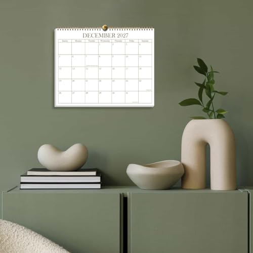 2026-2027 Calendar - 2026-2027 Wall Calendar from July 2026 - December 2027, 19 Months Calendar with Premium Paper, Twin-Wire Binding & Hanging Hook, 8.5" x 11", Golden - color: Golden, size: 8.5" x 11"