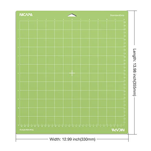 NICAPA StandardGrip Cutting Mat for Cricut, 12x12 inch, 10 Pack, Green, Paper, StandardGrip, Cutting Board, Crafting - color: Green 12*12 10packs, size: StandardGrip