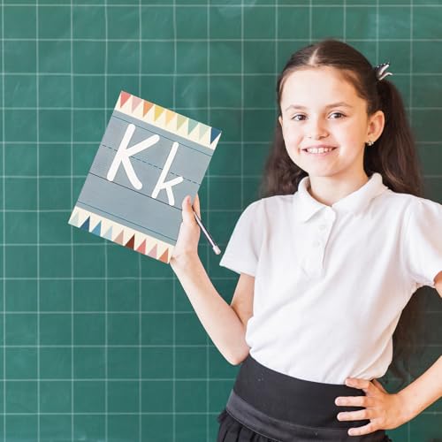 Bulletin Board Letters, ABC Alphabet Poster Classroom Decor Set, 37Pcs Preschool English Poster, Kindergarten Primary School Classroom Wall Decor, Daycare Homeschool Supplies