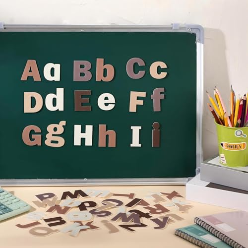 Breling 310 Pieces Felt Letter Bulletin Board Letters Sticker with Number 2" Bulk Self Adhesive ABC Upper Lowercase Sticky Letter for Xmas Gift Bulletin Board Classroom(Brown Color) - color: Brown Color