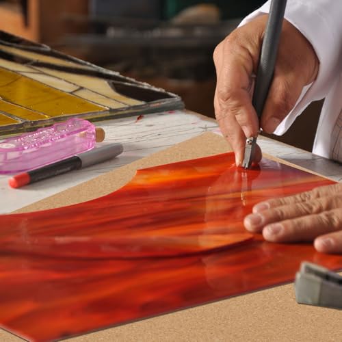 MECCANIXITY 2pcs 12" x 12" Stained Glass Work Surface Heat Resistant, 3/8" Thick Stained Glass Supplies Tools Cutting Board Mat - size: 12" x 12" x 3/8"
