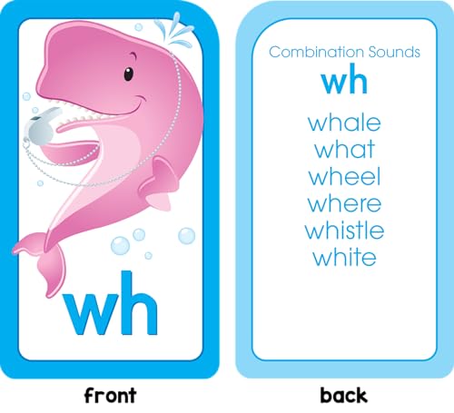 School Zone Phonics Made Easy Flash Cards: 56 Cards, Kindergarten, 1st Grade, 2nd Grade, Early Reading, Short Vowels, Long Vowels, Letter Combinations, Word-Picture Recognition, Ages 6+