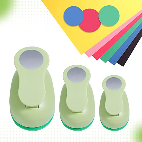 UCEC Circle Punch, 2+1.5+1 Inch Paper Punch, 3 Pcs Paper Punches for Crafting, Round Hole Punch, Circle Cutter for Scrapbook, Cards, DIY Albums Photos - size: 3pack, 1+1.5+2in