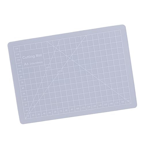 Keenso Crafts Transparent Non Slip Cutting Mat for Precise Crafting Writing Painting for Students Composite PVC (A5 Size) - size: 8.3"L x 5.9"W
