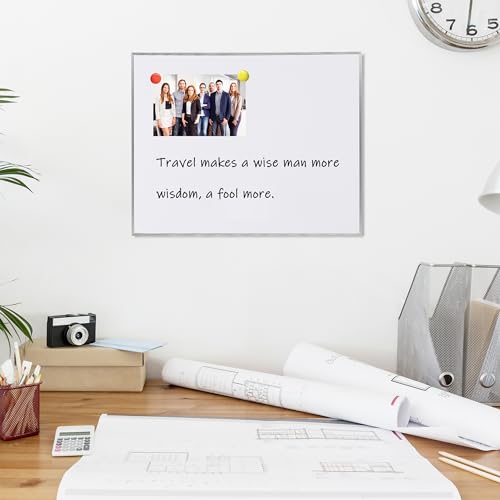 Mr. Pen- Small Dry Erase Board, 11x14 Inches | Whiteboard with Black Dry Erase Marker, Aluminum Frame, Magnetic Small White Board for Students, Home, Office and Classroom - color: Silver