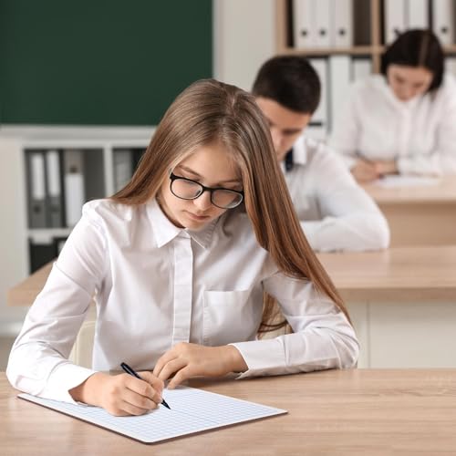 Grid Whiteboard Coordinate XY Axis Graph 9"x12" Small Dry Erase White Board, 10 Pack Double-Sided Math Whiteboard Portable for Students Classroom Teachers School Supplies