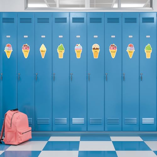 36 Pcs Ice Cream Cutouts for Cool Summer Bulletin Board Classroom Birthday Party Home Office Wall Decoration (Ice Cream)