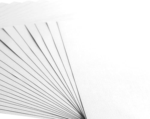 20Sheets White Linen Textured Cardstock Paper, 8.5x11 80Lb 230GSM Card Stock Paper for Cricut Card Making - color: white, size: 8.5 x 11