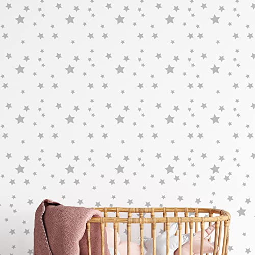 Sparkles and Stars Wall Decals, 500 Stars Wall Sticker, Sparkle Wall Decal, Space Kids Room Decor, Nursery Wall Art, Celestial Wall Stickers(Grey) - color: Stars - Grey