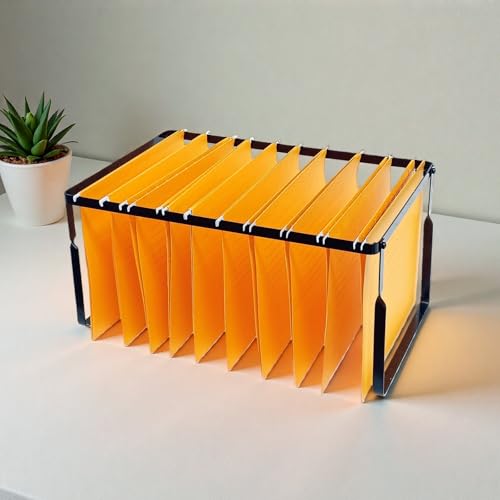 Hanging File Folder Frame-File Cabinet Rails for desk drawer,Black | Universal File Drawer Organizer for Letter Size Hanging Folder,15.4" L*12 W*9.3 H