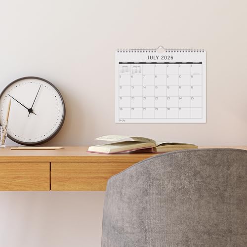 Blue Sky 2026-2027 18 Month Large Print Monthly Academic Year Wall Calendar, July 2026 - December 2027, 11" x 8.75", Durable Twin Wire Binding, Perfect For Home, Office And Classroom, Silver
