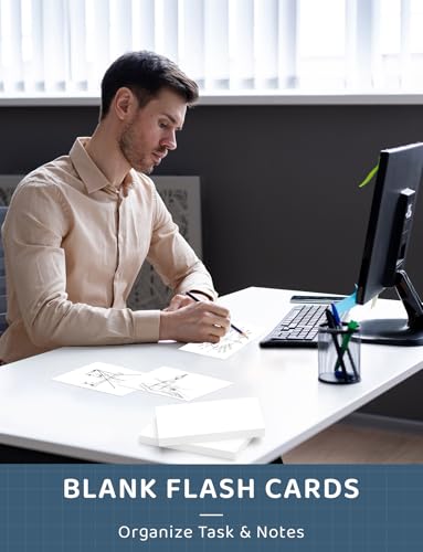 4x6 Note Cards Blank Index Cards, 200 Counts 4 x 6 Index Cards, 4x6 Notecards No Lines for Studying School, Blank on Both Sides, White Note Cards Bulk, 4 Pack of 50 Sheets - color: White, size: 4x6 INCH - 200 Count