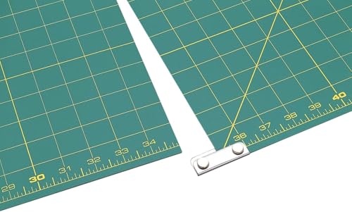 OLFA 35" x 70" Connecting Grid Rotary Cutting Mat Set (RM-CLIPS/3-01) - Self Healing Double Sided 35x70 Inch Cutting Mat with Grid for Fabric & Sewing, Designed for Use with Rotary Cutters (Green) - size: 35"x70" (new)