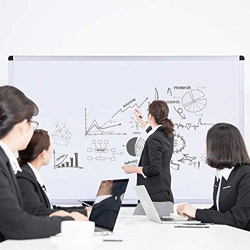VIZ-PRO Dry Erase Board/Whiteboard, 72 x 40 Inches, Wall Mounted Board for School Office and Home - size: 72 x 40 Inches